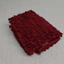 Walensee Bathroom Rug Non Slip Bath Mat (24x17 Inch Red) Water Absorbent Super Soft Shaggy Chenille Machine Washable Dry Extra Thick Perfect Absorbant Best Small Plush Carpet for Shower Floor