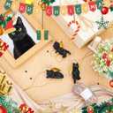 Soulchen 3 Pcs Cat Loss Sympathy Memorial Gifts, 2 Inch Mini Black Cat Angel Hanging Ornaments Christmas Pet Sympathy Memorial Gifts for Loss of Pet
