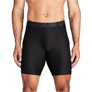 Under Armour Men's Multi-Pack Performance Tech Long-Leg Boxer Brief, 9" Inseam, All-Day Comfort (XX-Large, Black Solid - Core 3 Pack)