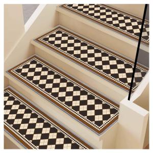 Stair Treads for Wooden Steps, 15 PCS 30"X8" Edging Non-Slip Stair Runner, Indoor Washable and Reusable Stair Treads for Kids Elderly and Pets, Brown