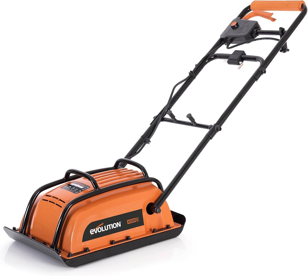 Evolution Hulk Electric Compactor Plate - Ideal For Levelling Pavement, Artificial Turf Ground Preparation, Patio, Blockwork, Sand, Soil & More