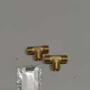 SUNGATOR 3/8 Inch Flare Propane Tee Fittings, Brass 3/8" Male Flare Barstock Tube Fittings, 3/8'' Propane Tee Tube Fittings for Gas Line, Dryer, BBO, Gas Burner (2 Pcs)