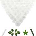 100 Pcs 2 Inch Artificial Flowers Faux Foam Fake Rose Head Bulk for Home Decor Wedding Decoration Bridal Shower Wall Table Centerpiece Arrangement DIY Craft (White)