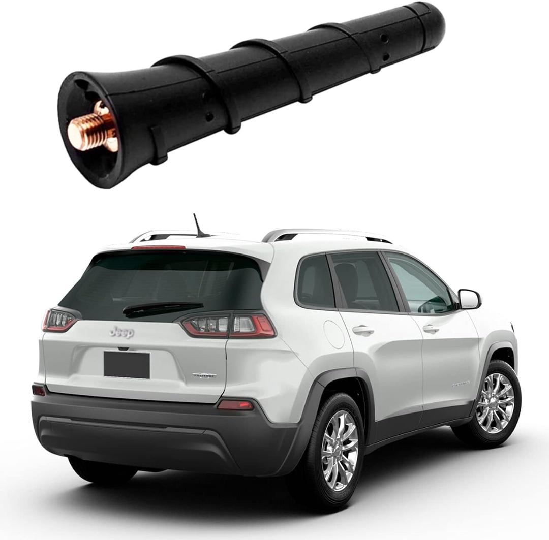 BASIKER 3.2 Inch Antenna for 2011-2025 Jeep Cherokee Grand Cherokee Compass Renegade, Dodge Journey Avenger Durango Dart Chrysler 200, Fiat 500, Car Roof Antenna, 68297936AA 5091100AA 5091100AB