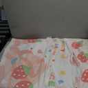 Strawberry Floral Print Flannel Blanket, Soft Lightweight All-Season Throw Blanket for Bed, Sofa, Travel and Home Decor, Machine Washable