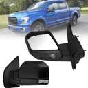 Left Driver Side Mirror Fits for 2015-2018 Ford F150 Support Power Folding Power Heated with Turn Signal Puddle Signal Spot Light Support Blind Spot Detection Memory Function 18Pins FO1320533