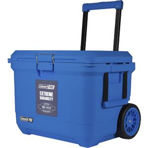 Coleman Pro Heavy-Duty 55qt Wheeled Ultra-Light Premium Hard Cooler, Extra-Thick Insulation Keeps Ice up to 5 Days, 92-Can Capacity, Heavy-Duty Wheels, 55-quart