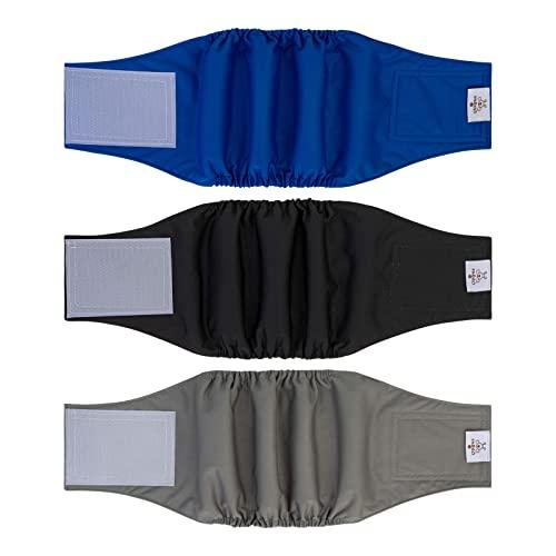 CuteBone Dog Diapers Male Washable Belly Band for Male Dogs Wraps 3pcs a Pack, Size: XS(9"-11")