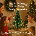 Christmas Advent Calendar 2025 Kids - 24 Days Christmas Countdown Calendar for Kids with Christmas Tree 36 Ornaments Bells Snowman Santa Decorations for Boys Girls Xmas Gift Tree