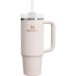 STANLEY Quencher H2.0 Tumbler with Handle and Straw 30 oz | Flowstate 3-Position Lid | Cup Holder Compatible for Travel | Insulated Stainless Steel Cup | BPA-Free | Rose Quartz 2.0
