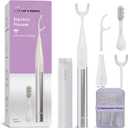 Dr. Emma Electric Flosser, Power Flosser for Adults Kids, Gum Stimulator, Teeth Cleaner, Reusable Flossing Tool with Toothbrush, Water Flosser Alternative, Purple