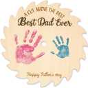 Best Dad Ever Saw, Fathers Gift for Dad from Kids, Custom Fathers Day Best Dad Ever gifts Hands Down Sign, Personalized Fathers Day Dads Gift from kids daughter son, First fathers day Daddy gift for new dad / Birthday