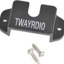 2 x TWAYRDIO Dashboard Mount Holder Hanger for Handheld Radio, Speaker Mic, CB/Mobile Radio Microphone, Belt Clip Hook with Screws for Motorola Midland BaoFeng Yaesu Walkie Talkie Two Way Radio (Black)