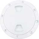 8 Inch Boat Round Inspection Deck Plate Hatch with Detachable Cover and Pre-drilled Holes, Water Tight for Kayak RV Marine Boat Yacht Outdoor Installations (White)