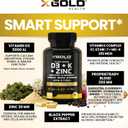 Vitamin D, K2, K1, Zinc, Quercetin, Elderberry, Turmeric, Ginger & Echinacea Whole Food Supplement 8 in 1- D3 5000 IU Plant-Based from Lichen, Vitamin K (K2 MK7, MK4, K1), D3 K2 Vitamins -120 Capsules, 06/28