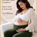 Fotociti Plus Size Maternity Leggings with Pockets Over the Belly,Pregnancy Pants for Casual Yoga Workout Lounge