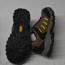 NORTIV 8 Men's Waterproof Hiking Shoes Leather Low-Top Hiking Shoes for Outdoor Trailing Trekking Camping Walking Quest (6.5, Black/Brown/Yellow)