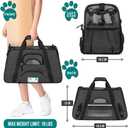 PetAmi Airline Approved Pet Carrier for Cat, Soft Sided Dog Carrier for Small Dog, Cat Travel Supplies Accessories Indoor Cats, Ventilated Pet Carrying Bag Medium Kitten Puppy, Large Heather Dark Gray