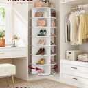 VASAGLE 7-Tier Rotating Shoe Rack Tower, Free Standing, 23.6"Dia. x 63.8"H