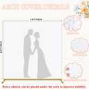 Metal Arch Backdrop Stand and White Arch Cover Set 6.6 x 6.6FT Square Wedding Backdrop Arched Stands with Balloon Arches Stand Cover for Birthday Party Baby Shower Graduation Ceremony Decor