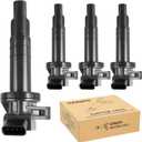 Ignition Coils Pack Fit for Engine 1ZZFE L4 1.8L 2000 2001 2002 2003 2004 2005 2006 2007 2008 Toyota Corolla,2000-2005 Celica GT, 2003-2008 Matrix, 2000-2005 MR2 Spyder, Pontiac Vibe, 2000-2002 Prizm