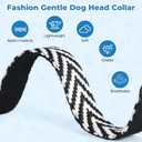 2 x Gentle Dog Head Collar, Soft Nylon No Pull Padded Halter with Fashion Stripes, Breathable Nose Leash for Dogs, Anti Pulling Barking(M)