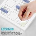 3 x MaxGear 2" x 2" Square Labels, for Inkjet or Laser Printer, Matte White Printable Sticker Labels Sheets, Strong Adhesive, Dries Quickly, Holds Ink Well, 360 Pcs