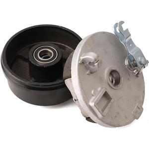 88/110mm*4 Stud Front Brake Drum Wheel Hub with Left/Right Pads Cover Fit for 110cc 125cc Electric ATV Go Kart UTV(1 Pcs Hub-110mm)