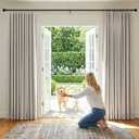 NICETOWN 100% Blackout Linen Curtains for Bedroom, W52 x L90 per Panel, Thermal Insulated & Privacy Living Room Curtains with Grey Liner, Linen Blend Draperies Farmhouse Style, 2 Panels, Natural