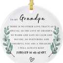 to My Best Grandpa Ornament Gifts from Granddaughter 2026,Christmas for Grandfather, Grandpa Birthday Gift from Grandson Ornament Xmas Present with Gift Box(2.9")