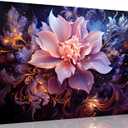 TutuBeer 1 Panel Purple Flower Pictures Purple Paintings Abstract Flower Pictures Wall Decor Abstract Flowers Print on Canvas Plum Color Wall Art for Home Decor Stretched and Framed 30x40 inch (40L" x 30W")