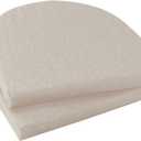 Topotdor Outdoor Chair Cushions Set of 2, Waterproof Patio Chair Cushions for Outdoor Furniture, Round Corner Seat Chair Pads with Ties for Patio Garden Dining Office, 17"x16"x2", Beige
