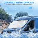 Sunshade for 2020 2021 2022 2023 2024 2025 2026 Transit Accessories Front Window Shades Cover Protector 210T Reflective Blocks UV Rays Keep Your Cars Interior Cool