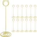 8.75 Inches Table Number Holders, 12 Pack Table Numbers Stands Place Card Holder for Wedding Party Graduation Restaurant Sign Holder Home Photo Picture Display Stand