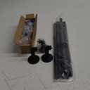 Curtain Rods for Windows 66 to 120, Black Adjustable Curtain Rod, Wrap Around Blackout Curtain Rod, Heavy Duty Industrial Curtain Rods, 1 Inch Outdoor/Indoor Drapery Rods 66-120"