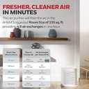 Honeywell AllergenPlus HEPA Air Purifier, Airborne Allergen Reducer for Medium Rooms, Reduces Allergens, Smoke, Wildfire Smoke, Pollen, Pet Dander and More, White, HPA104