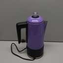 HOMOKUS Electric Coffee Percolator 12 CUPS Percolator Coffee Pot Stainless Steel Percolator Coffee Maker with Clear Knob Cool-touch Handle Auto Keep Warm Function (Purple)