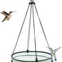 FoldTier 1 Pieces Universal Wild Bird Seed Catcher Hanging Hoop Platform Bird Seed Catcher Tray for Hummingbird Feeders Bee Feeder Outdoor Garden Accessories (16 Inch)