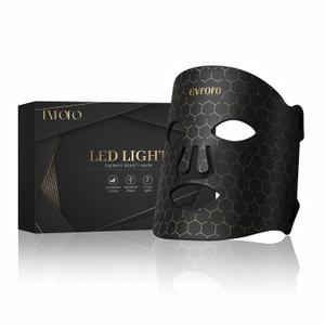 EVFOFO Led Face Mask Light Therapy, Red Light Therapy for Face, 71 Colors LED Facial Skin Care Mask, Black