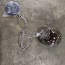  8-inch Globe Pendant Lighting for Kitchen Island Mid Century Modern Hanging Light Fixture with Milk Glass Globe Glass Black Industrial Hanging Ceiling Lights for Sink Bathroom Entryway 