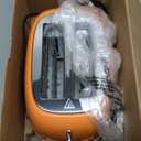 Roter Mond 2 Slice Toaster Retro Stainless Steel with Bagel, Cancel, and Defrost Functions, 6 Bread Shade Settings, Extra Wide Slots and Removable Crumb Tray, Orange