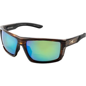 KastKing Waccamaw Polarized Bifocal Sunglasses, x1.5 x2.0 x2.5 Magnifications, Wrap Around Sport Reader Sunglasses for Men (Gloss Tal Brown Frame, Brown-green Mirror)