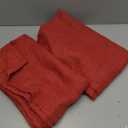 YoungsTex Burgundy Red Linen Curtains for Living Room 72 Inches Long - Light Filtering Drapes with Back Tab Rod Pocket Privacy Semi Sheer for Bedroom Windows, 2 Panels 52 X 72 Inch