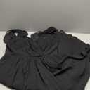 Women's Elegant V Neck Pleat Sleeveless Chiffon Ruffled Straps High-Low Hem Party Maxi Formal Dress Large