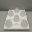 6-Pack White Frosted Glass Shades, Bell Shaped Glass Shade Covers Ceiling Fan Lamp Replacements, Light Fixtures Lampshade for Chandelier Wall Sconces, 1.61" Fitter Size, 5" High x 4.7" Diameter