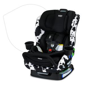 Britax Poplar S Convertible Car Seat, 2-in-1 Car Seat Extended Rear Facing, 17” Slim Car Seat Design with Fast & Easy ClickTight Installation, Anti-Rebound Bar & SafeWash Fabrics — Cowmooflage