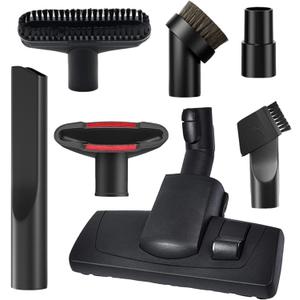 Alrens 7PCS Vacuum Attachments & Brushes for Miele Vacuums - Hardwood Floor Brush Attachment with Wheels for Low-Pile Carpets and All Smooth Floors, Compatible with C1 C2 C3, S2 S4 S5 S6 S8 Series