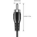 4 x RCA to Bare Wire Speaker Cable 2 Pack,Speaker Bare Wire Cables to RCA Plugs Adapter Repair Speaker Cord for Speakers Amplifier Audio Video AV Receivers- DIY, 2m line