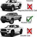 4X Rain Guards for Toyota Tacoma Extended Cab 05-15 Outside Mount TY4P07