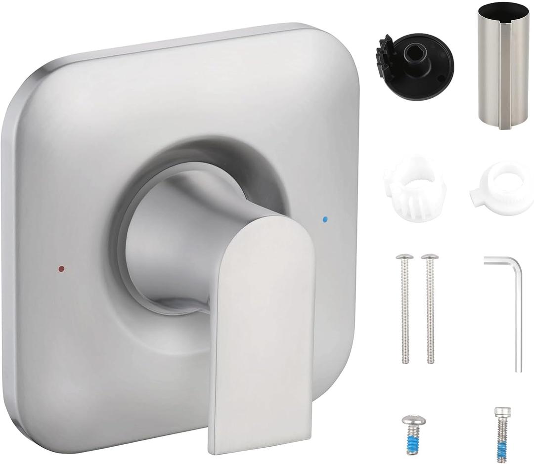 Shower Handle Replacement for Moen T2471BN Genta LX Posi-Temp Valve Trim Kit, Fits 2510 2520 2570 2590 Valves, Brushed Nickel Shower Trim Kit Shower Lever Handle (Valve Not Included)